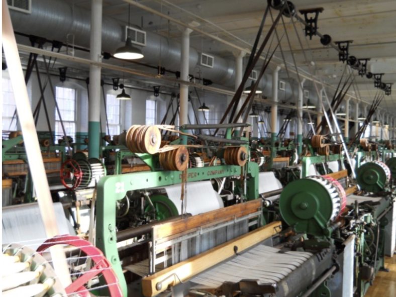 Cotton looms in Lowell Massachusetts. | Carol Rascon
